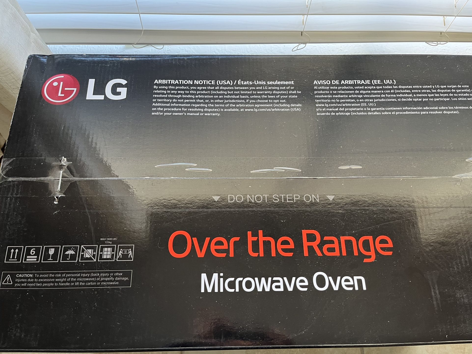 LG Over the Range Microwave Oven