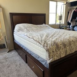 Full Bedroom Set ( Queen Bed, Nightstand,dresser W Mirror, Dresser