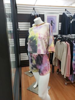Tie Dye Short Sleeve And Top
