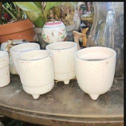 Footed Ceramic Houseplant Pots 