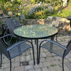 Metal Patio Furniture Table Set! Local Delivery Available For Extra Fee. 