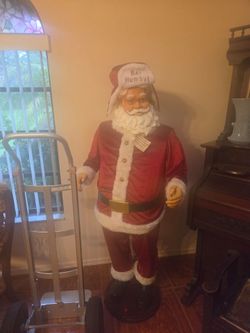 Vintage Gemmy 5 ft singing and dancing santa works perfect