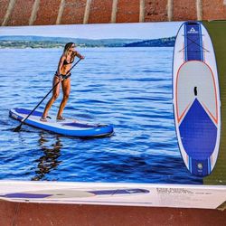 NEW Ascend 10.5 foot inflatable stand-up paddleboard package with accessories in factory sealed box