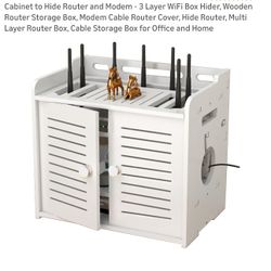 Cabinet To Hide Your Router Box White Clean Look