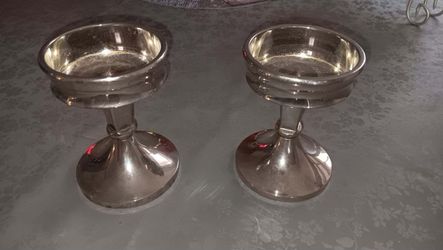 Pottery Barn Silver Plater Candles Holders