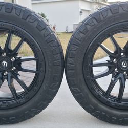 (2) Fuel Rebel 22x10 Inch Rims W/ Nitto Ridge Grappler 35x12.5x22 Tires