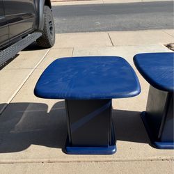 2 refinished end tables