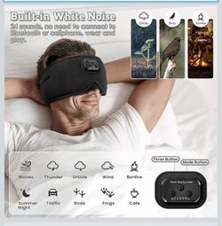 Light blocking  eye mask with music stream