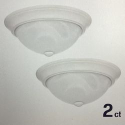 Project Source 2-Pack 13-in White Traditional Flush Mount Light — New!!!
