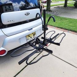 (NEW) $109 KAC (2-Bike) Rack for SUV, Cars, Hatchback Mount fit 2” Anti-Wobble Hitch, Heavy Duty Bicycle Carrier
