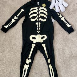 Disney Mickey Mouse Glow-in-The-Dark Skeleton Costume