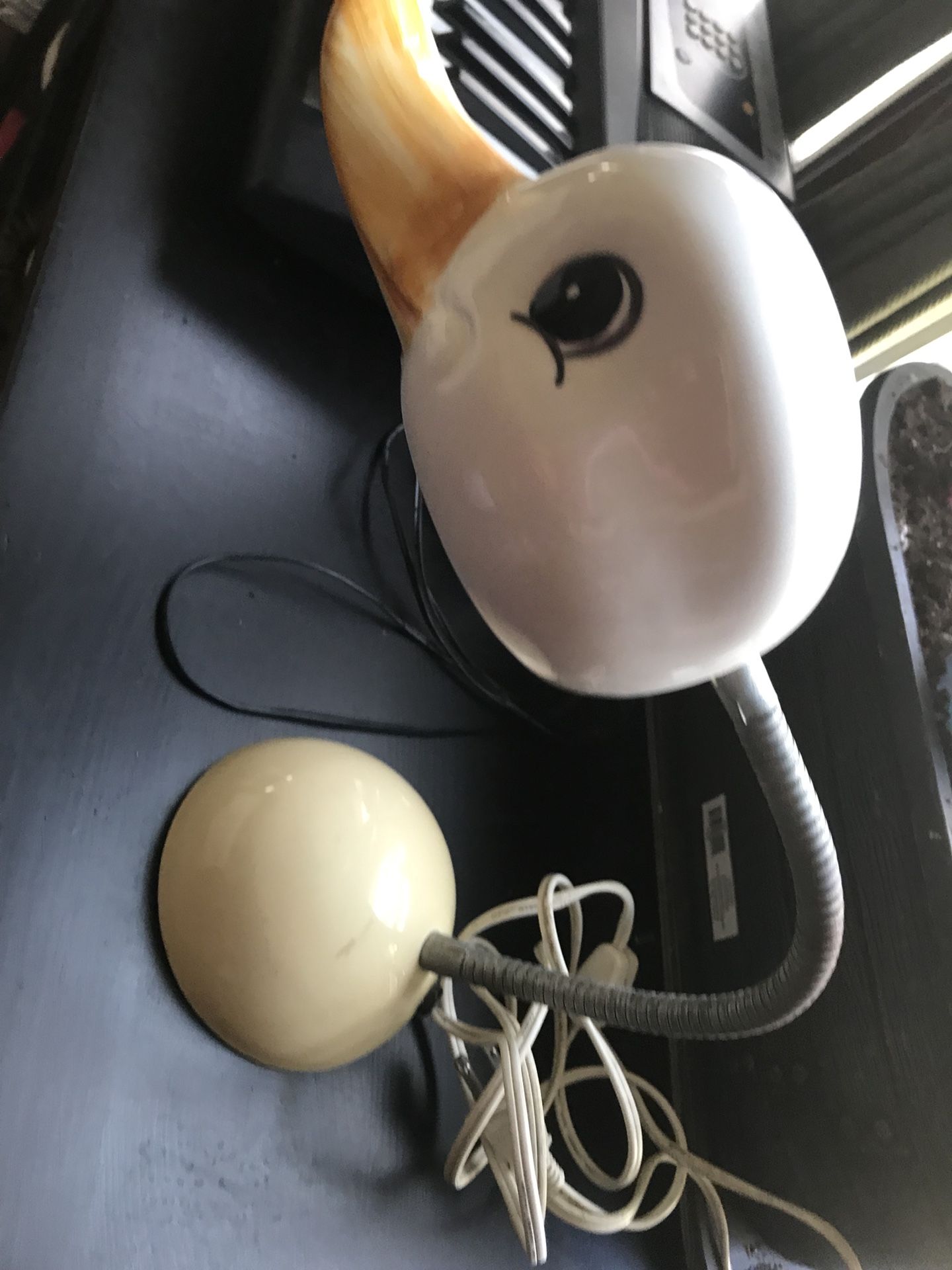 Vintage goose duck head table lamp.