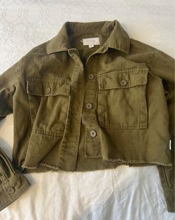 Brixton Olive Green Cropped Utility Jacket
