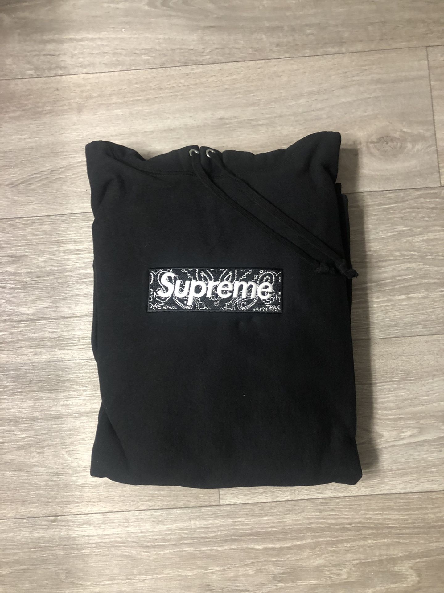 Supreme Bandana Box Logo Hooded Sweatshirt Black