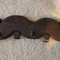Rustic Wall Hook Piece, Wooden, Hand Hewn
