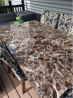 Ashley faux marble dining room set