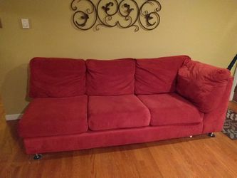 Red Microfiber Couch