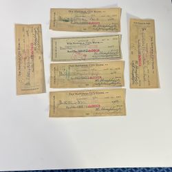 Lot Of 6  1945 Cleveland, Ohio - Vintage Checks 