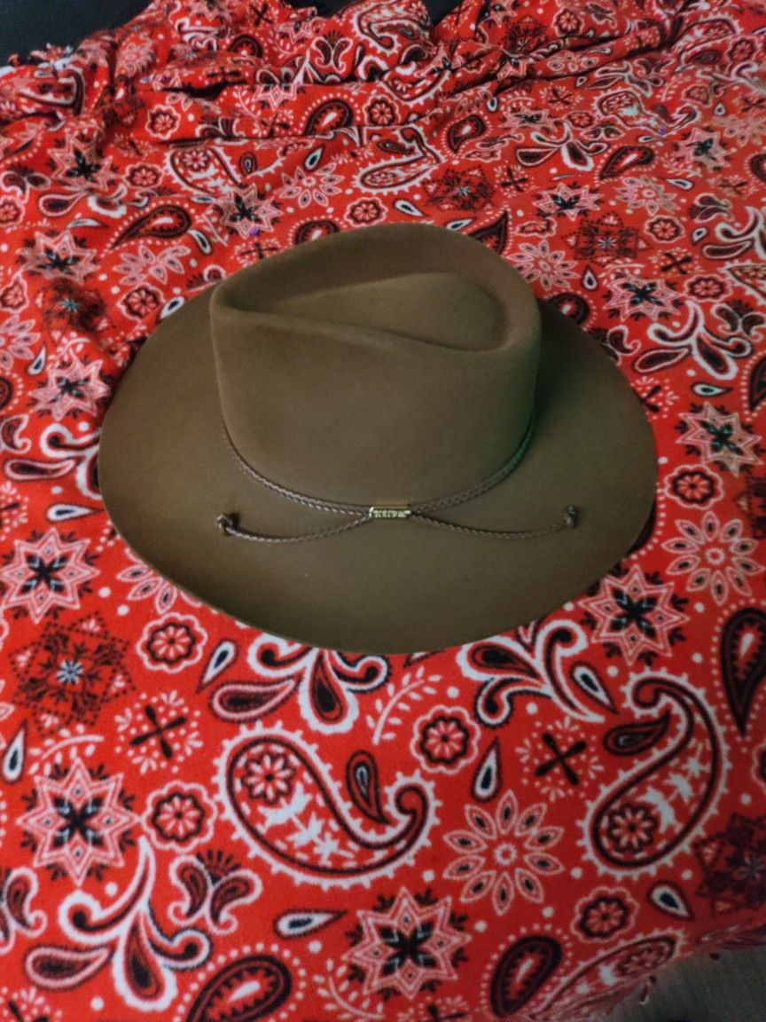 STETSON CARSON COWBOY HAT 6X FUR FELT ACORN