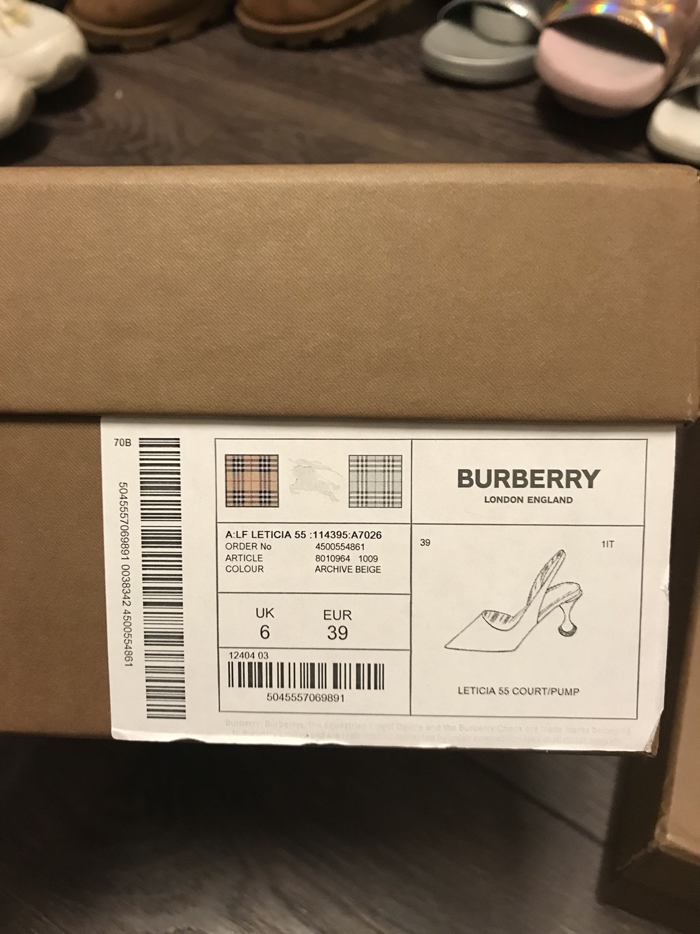 Two pairs of brand new Never worn Authentic Burberry heels