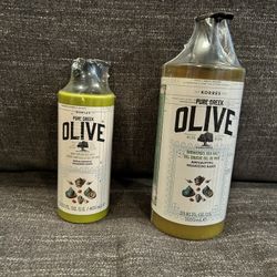 PURE GREEK OLIVE SHOWER GEL AND BODY CREAM