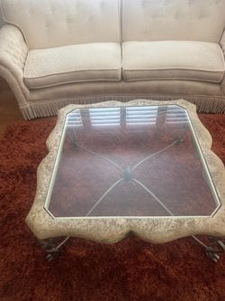 Ivory Stone Coffee and End Table