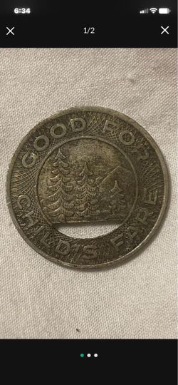 Seattle Transit System "Good For Child's Fare" buss  Token