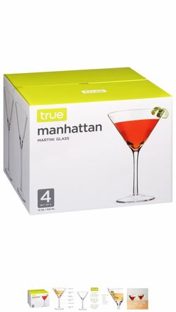 2 Sets of True Manhattan Martini Glass