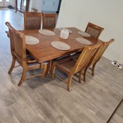 Real Wood  Dining table 6 chairs