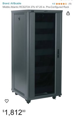 AVBcable MIDDLE ATLANTIC MEDIA cabinet with glass door‼️