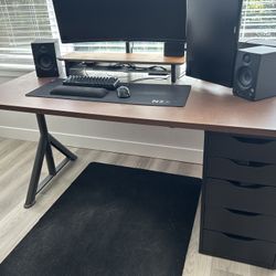 Desk With Ikea Alex Drawers