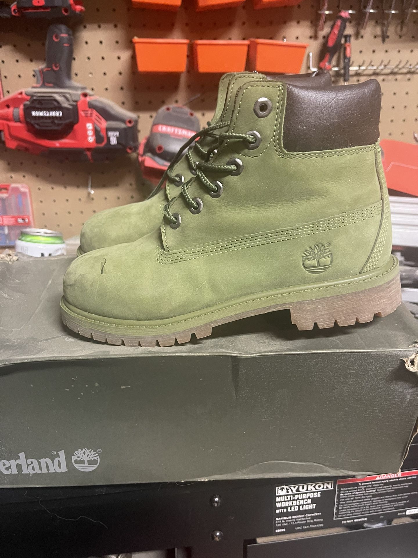 Green Timberland Boots