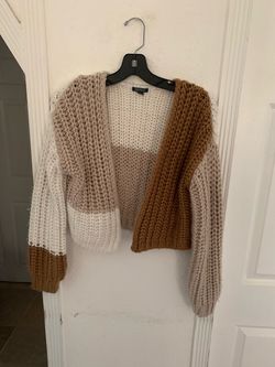 Chunky Knit Color Block Cardigan