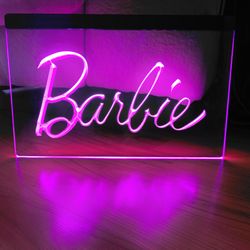 BARBIE LED NEON PINK LIGHT SIGN 8x12