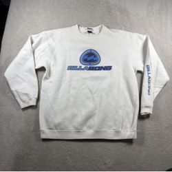 Vintage Billabong Men’s L White Surf Sleeve Hits Y2K Sweater 90s Grail #2498