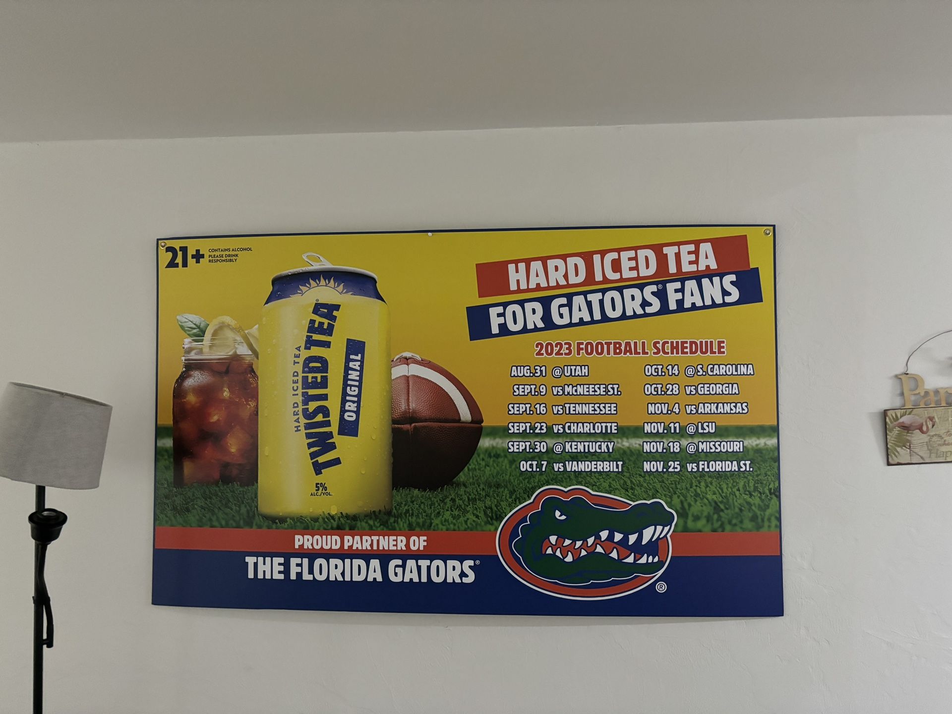 UF/ Twisted Tea Sign