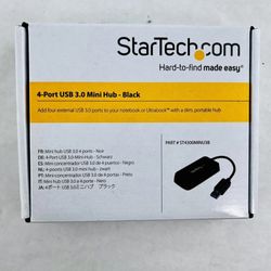 New StarTech 4-Port USB 3.0 Mini Hub Adapter for Laptop or Desktop
