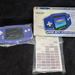 Nintendo Game Boy Advance Indigo Purple In Box