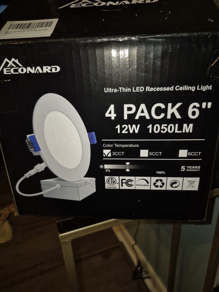 LED RECESSED CEILING LIGHTS (4 PACK)