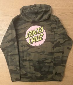 Santa Cruz Camo Hoodie Youth Large Skate Pullover Like New