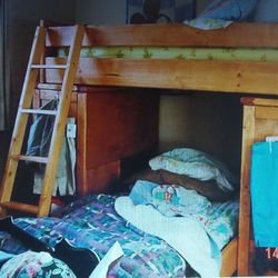 Childs Bunk(2) bed 2 desks & ladder