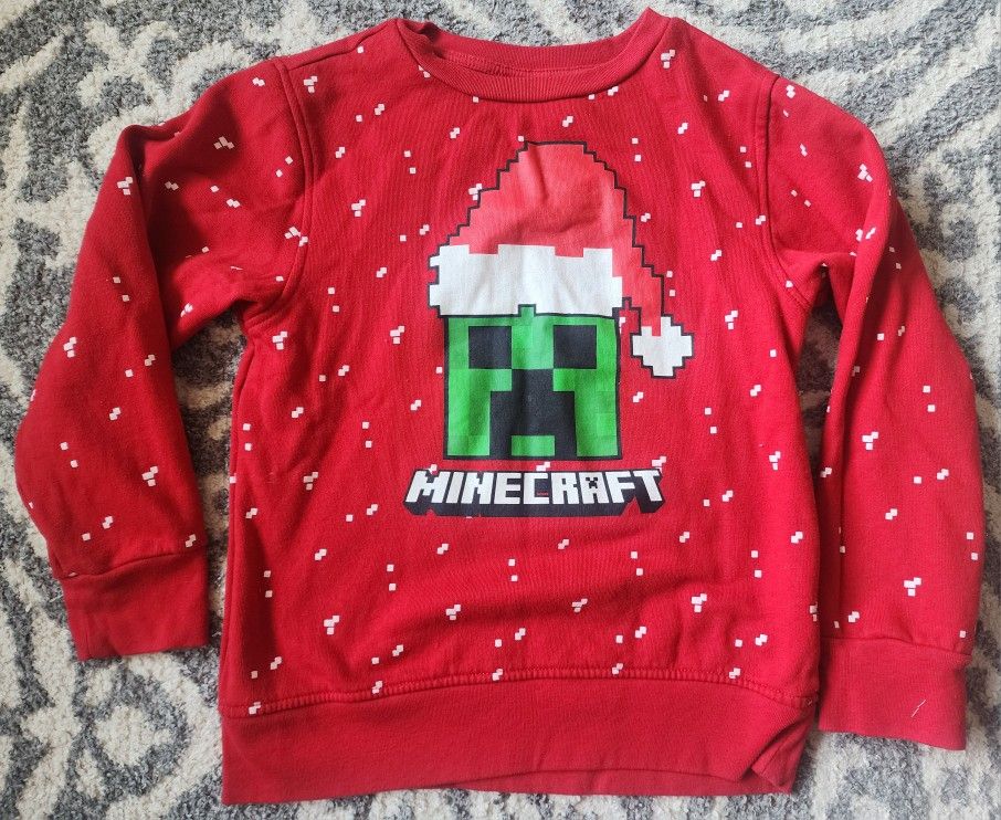 Boys MINECRAFT Holiday Sweater Size M $8