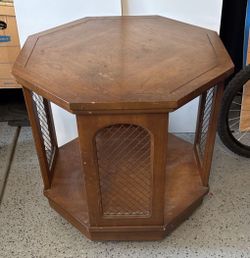 Wooden Hexagon Table 