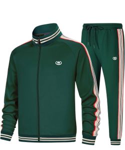 Green Two-Piece Track Suit Set