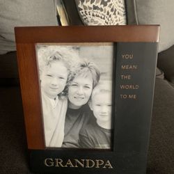 Black Brown Grandpa 6.5” X 8” Picture Frame NWOT