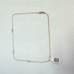 18k White Gold & Diamonds Clover Chain