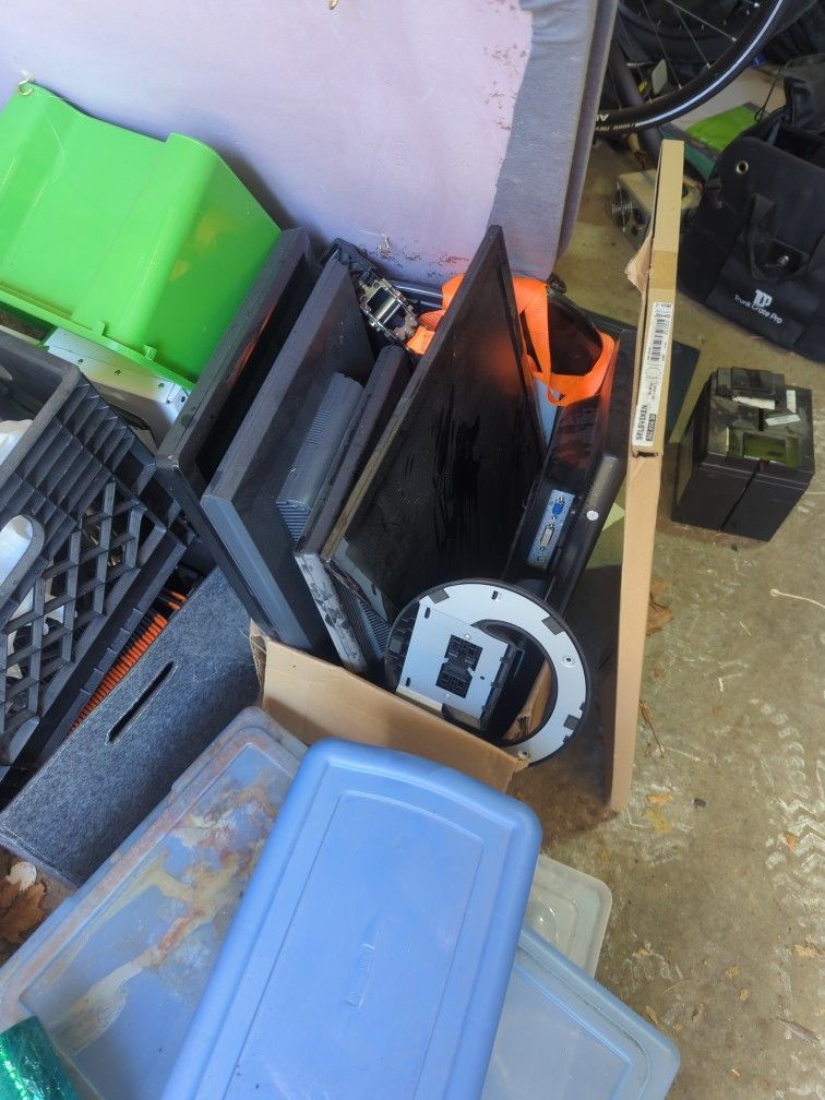 Box Of Five Computer Monitors
