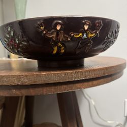 Vintage Red Wing Dancing Peasants Bowl