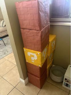 Some home made super Mario boxes.