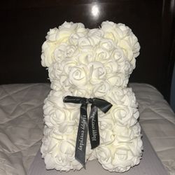 Rose White Teddy Bear 